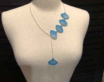 Unique asymmetrical drop necklace