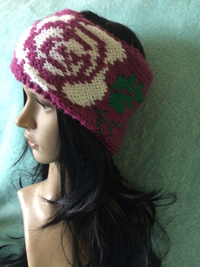 Flower Headband Knitting Pattern image 5