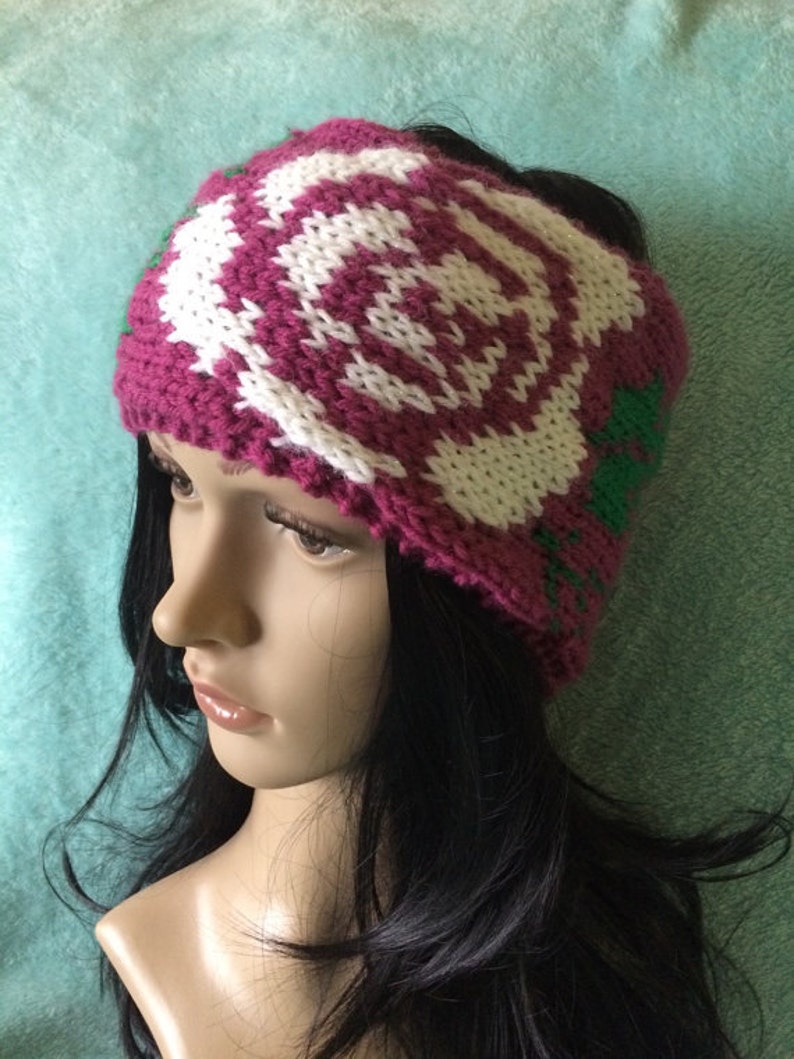 Flower Headband Knitting Pattern image 2