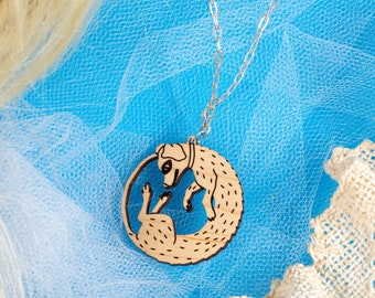 Houten Hond Ketting