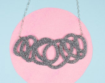 Chunky Silver Statement Necklace - FAT CAP