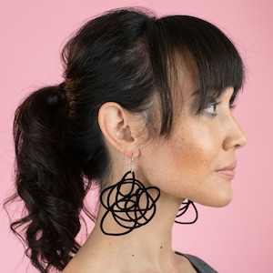 ABSTRACT ACRYLIC EARRINGS | large lightweight earrings | statement earrings | abstract shape earrings | laser cut earrings | Grande