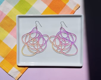 IRIDESCENT ACRYLIC EARRINGS | Lightweight Earrings | Rainbow Earrings  - Grande