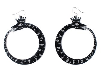 Pendientes de serpiente grandes / Pendientes de Ouroboros