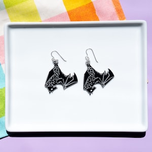 PETITES BOUCLES D'OREILLES CHAUVE-SUV | Boucles d’oreilles effrayantes | Boucles d'oreilles d'Halloween | Boucles d’oreilles gothiques | Boucles d'oreilles animaux