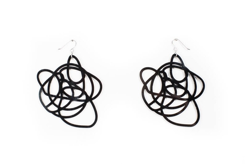 Black Statement Earrings GRANDE Etsy UK