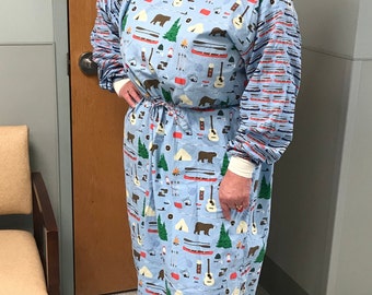 Washable protective gown