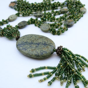 Forest Inspired Tassel Necklace image 3