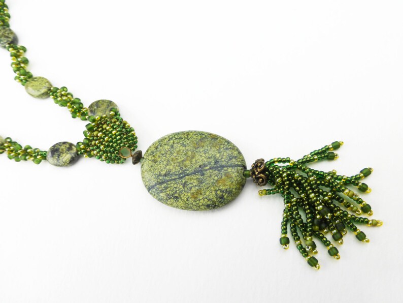 Forest Inspired Tassel Necklace image 1