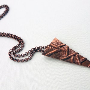 Copper Triangle Shield Pendant for a Warrior image 2