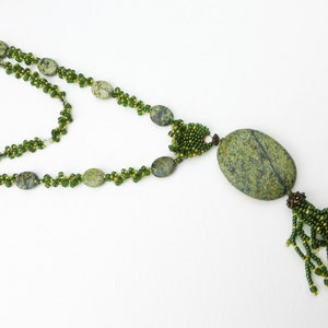 Forest Inspired Tassel Necklace image 2