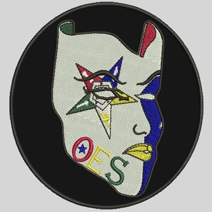 Order Of The Eastern Star Iron On or Sew On Patch 5 each.  4 inches in size