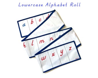 Montessori Lowercase Alphabet Roll, Language Learning, Early childhood