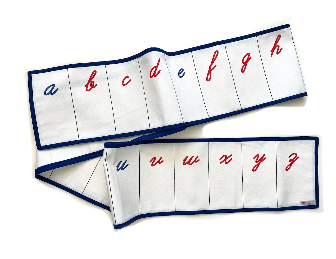Cursive Alphabet Roll, Lower-case Cursive Alphabet Roll, Montessori ...