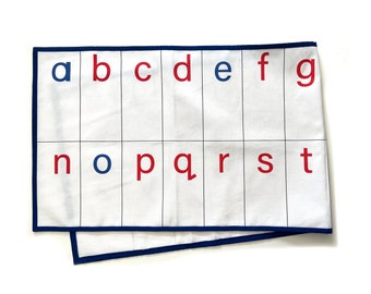 Montessori Print Alfabetletters, Print Alfabet, Montessori Kleine letters Alfabetrol, Montessori Alfabetrol