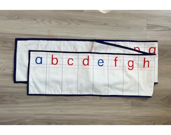 Montessori Lowercase Alphabet Roll, Cotton fabric, Educational Learning