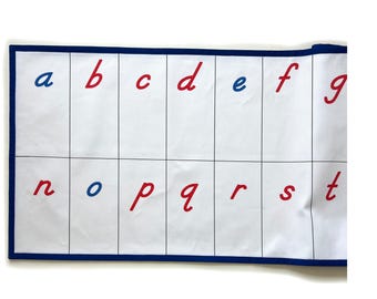 Montessori Lowercase Alphabet Roll, Language Learning, Early childhood