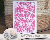 Daisy Birthday Card SVG: Cricut Cutting File (Digital Download)