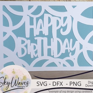 Geburtstagskarte SVG einfach - Cricut Geburtstagskarte svg Vorlage