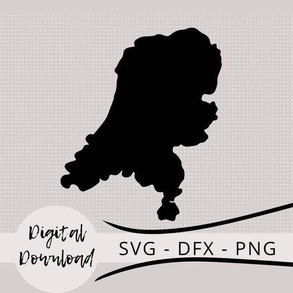 Netherlands map silhouette svg - Holland map silhouette svg, Netherlands cut file, dutch cricut svg, duch map