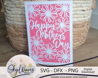Daisy Mother's Day Card SVG: Cricut Cut File (Digital Download)