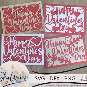 Valentinstagskarte SVG Bundle geschnitten Dateien