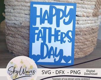 Simple Fathers Day card svg, dfx & png cut files - Cricut fathers day card