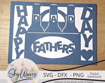 Beer Father's Day Card SVG: Cricut Cut File (Digital Download)