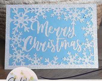 Weihnachtsschneeflocke Karte svg, png & dfx schnitt datei für Cricut, Silhouette, glowforge Schneidemaschinen