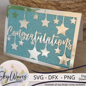Gefeliciteerd nieuwe baby svg kaartbestand - Cricut gefeliciteerd kaart sjabloon SVG, DFX & PNG bestanden