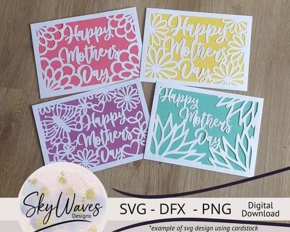 Mother's Day Card SVG Bundle: Floral Cut Files (Digital Download)