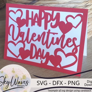 Valentines Day Card SVG Bundle Cut Files - Etsy