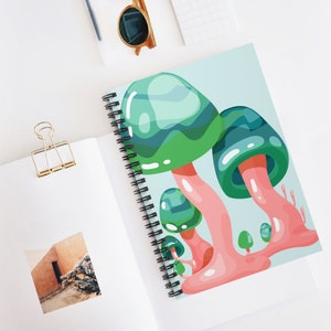 Mushroom Journal Spiral Notebook - Ruled Line
