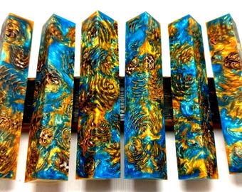Mini pinecone and resin pen blanks