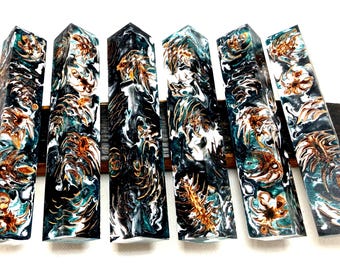 Mini pinecone and resin pen blanks