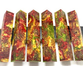 Mini pinecone and resin pen blanks