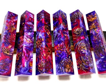 Mini pinecone and resin pen blanks