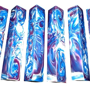 Epoxy resin pen blank, woodturning pen, Resin craft.