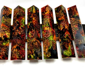Mini pinecone and resin pen blanks