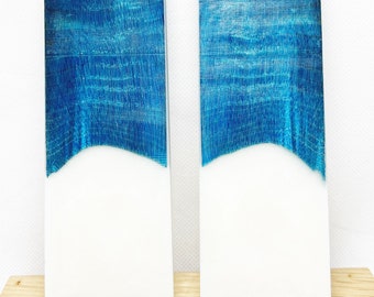 Casquillos de mango de aluminio: resina azul y transparente, suministros para la fabricación de cuchillos