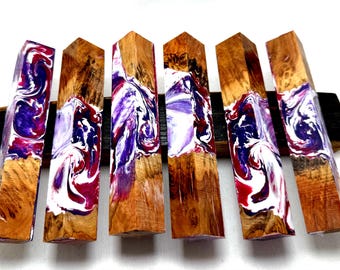 Mallee burr and resin pen blanks