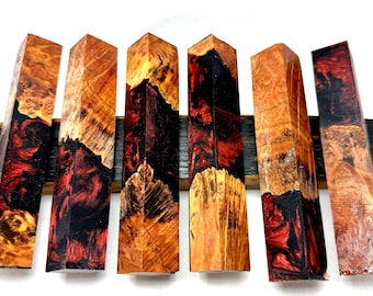 Mallee burr and resin pen blanks