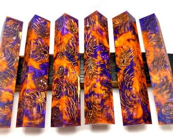 Mini pinecone and resin pen blanks