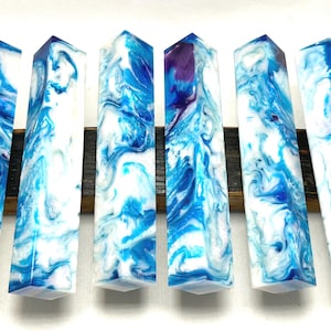 Epoxy resin pen blank, woodturning pen, Resin craft.