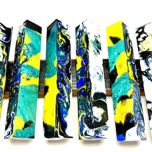 Epoxy resin pen blank, woodturning pen, Resin craft.