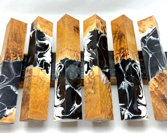 Mallee burr and resin pen blanks