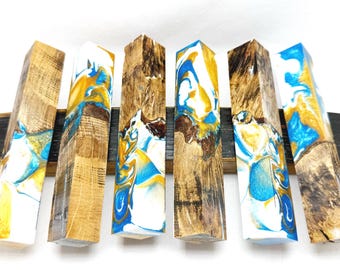 Scottish Oak and resin pen blank