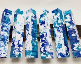 Glow resin honeycomb,  Resin pen blanks
