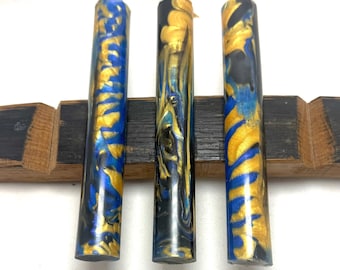 Alumilite clear blanks with blue glow 140mm