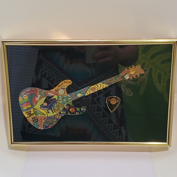 Hardrock cafe honolulu hawaii guitar puzzle pins